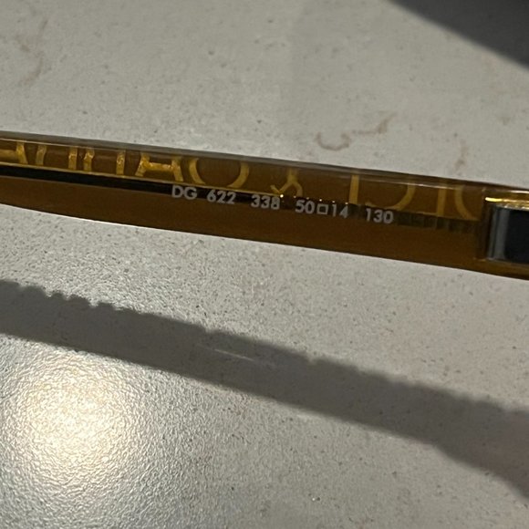 Frames Only Dolce Gabbana DG622 338 Copper Half Rim Eyeglass Frames 50-14-130 - Picture 6 of 13